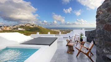 Panorama-studiosuite - 1 kingsize-seng med sovesofa - boblebad - havudsigt | Udsigt fra værelset