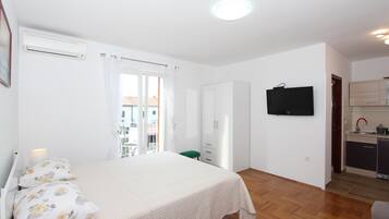Studio, 1 Double Bed, Balcony | Living area