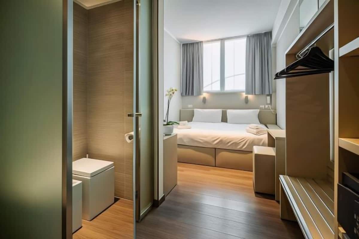 In-room safe, desk, laptop workspace, blackout curtains