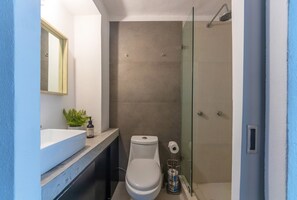 Shower, hair dryer, towels, soap - Casa Lucas - Modern New 1BD Zona Romantica PV (Puerto Vallarta)