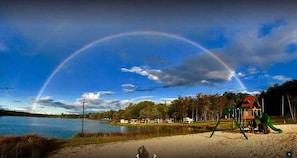 Beach nearby, sun-loungers