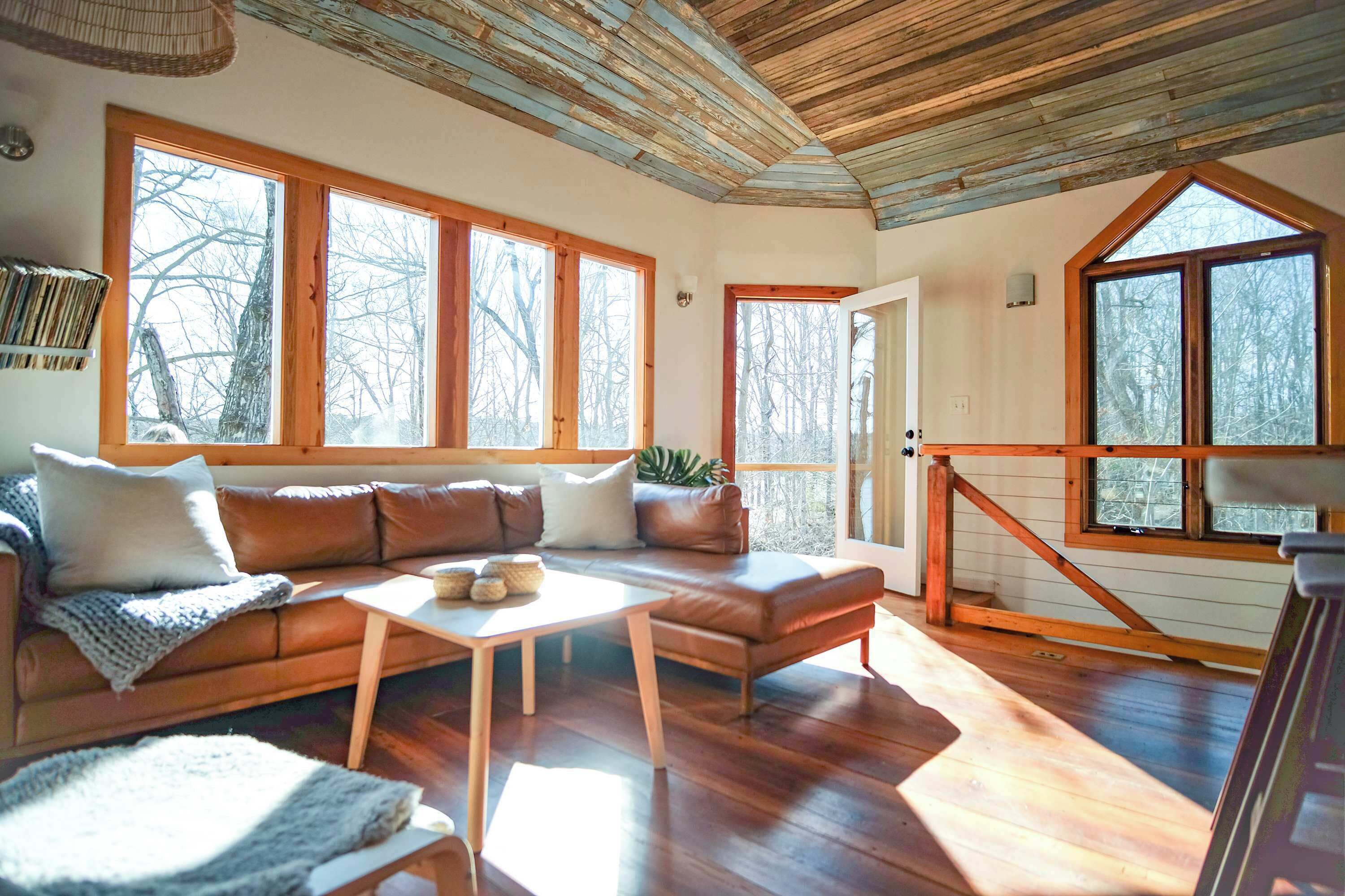 Télévision, cheminée, lecteur de DVD, chaîne hi-fi