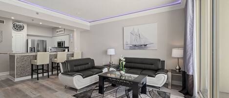 Smart-TV, Kamin, Tischfußball