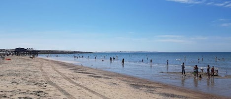 Vlak bij het strand