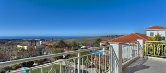 Luxury villa on mountainside with sea views and private pool & garden