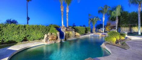 Outdoor pool, a heated pool