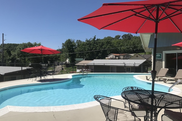 1 of 2 large pools. This one is 1/2 indoor 1/2 outdoor.