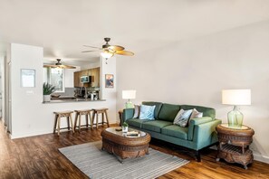 Condo, Multiple Beds, Ocean View (Keauhou Kona Surf & Racquet Club #1-1) | Living area | 48-inch flat-screen TV with cable channels, TV - Keauhou Kona Surf & Racquet Club #1-103 (Kailua-Kona)