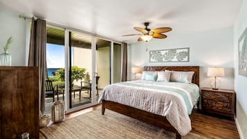 Condo, varias camas, vista al océano (Keauhou Kona Surf & Racquet Club #1-1) | 2 habitaciones, wifi gratis y decoración personalizada