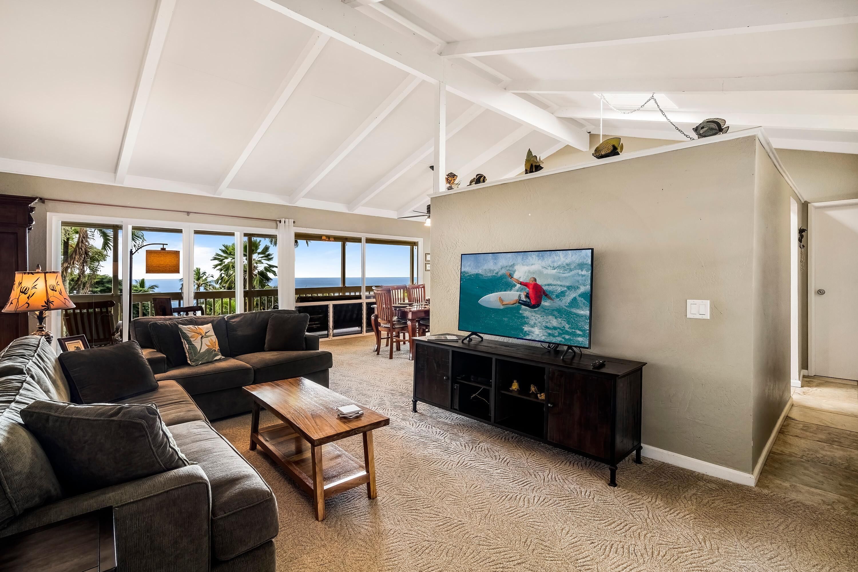 House, Multiple Beds (Kona Sunset House at Walua) | Living room