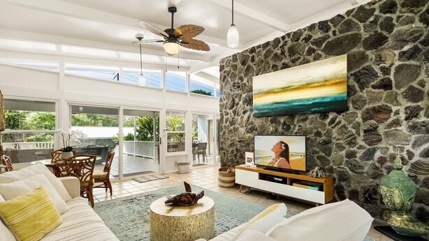House, Multiple Beds (Surf Temple Cottage) | Living room - Surf Temple Cottage (Kailua-Kona)