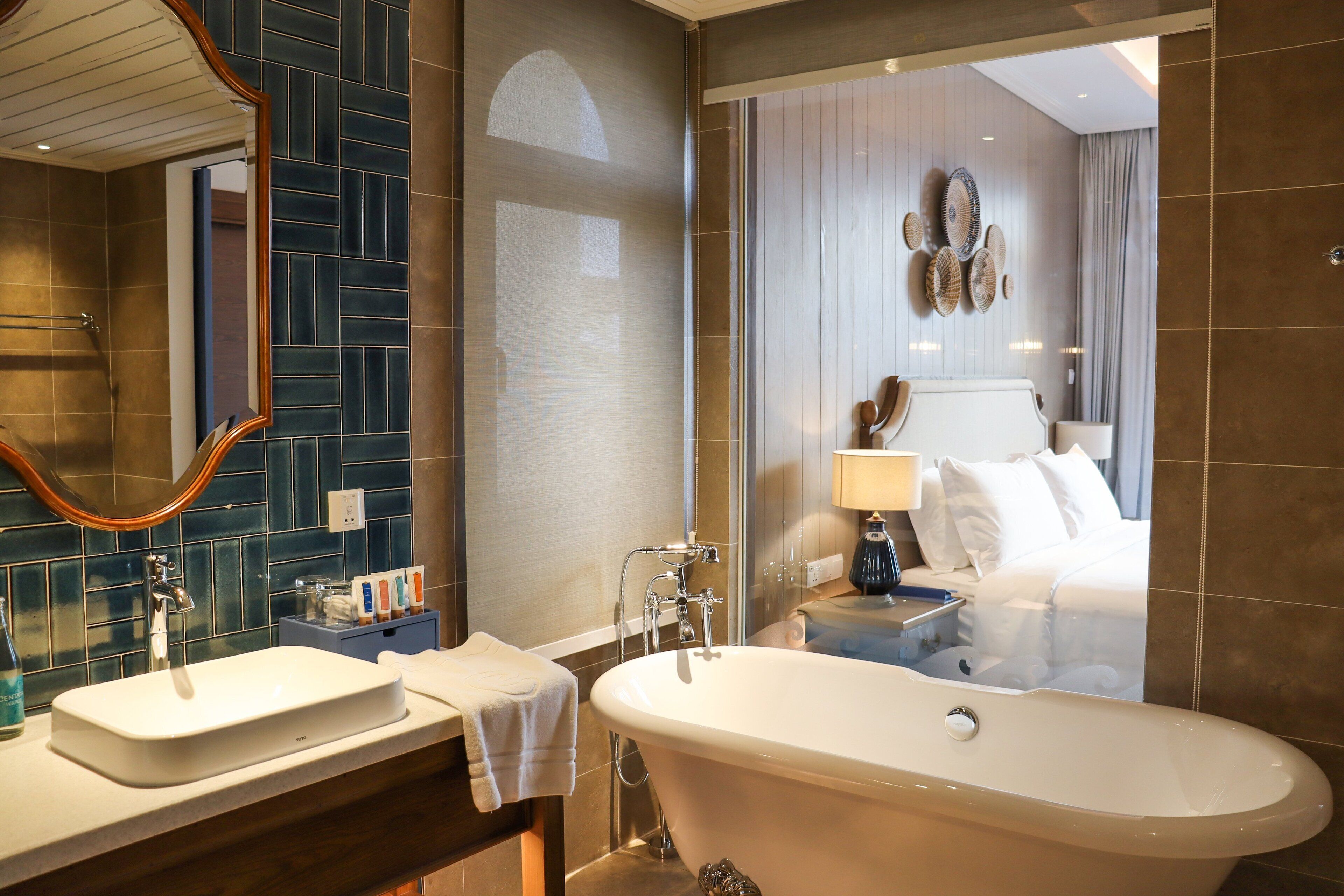 free toiletries, hair dryer, bathrobes, slippers