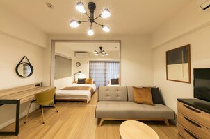 Desk, free WiFi, bed sheets
