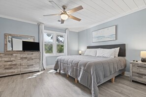 The master en-suite is comfortable and spacious.