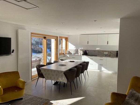 Fridge, microwave, oven, dishwasher - Renovated duplex 2020, 4 bedrooms, balcony, parking in La Clusaz (La Clusaz)