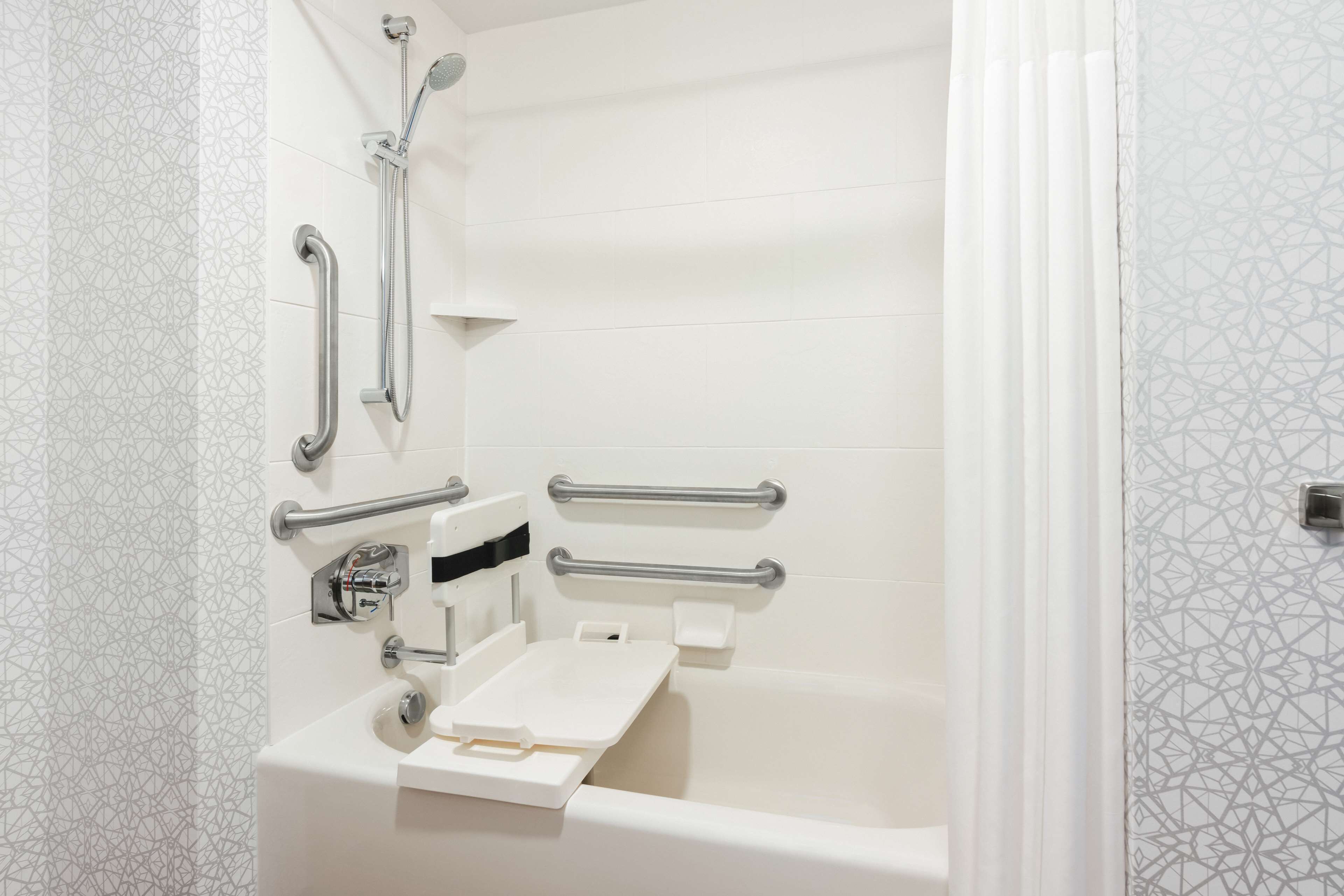 room, 2 queen beds, accessible, bathtub | bathroom | rainfall showerhead, hair dryer, towels