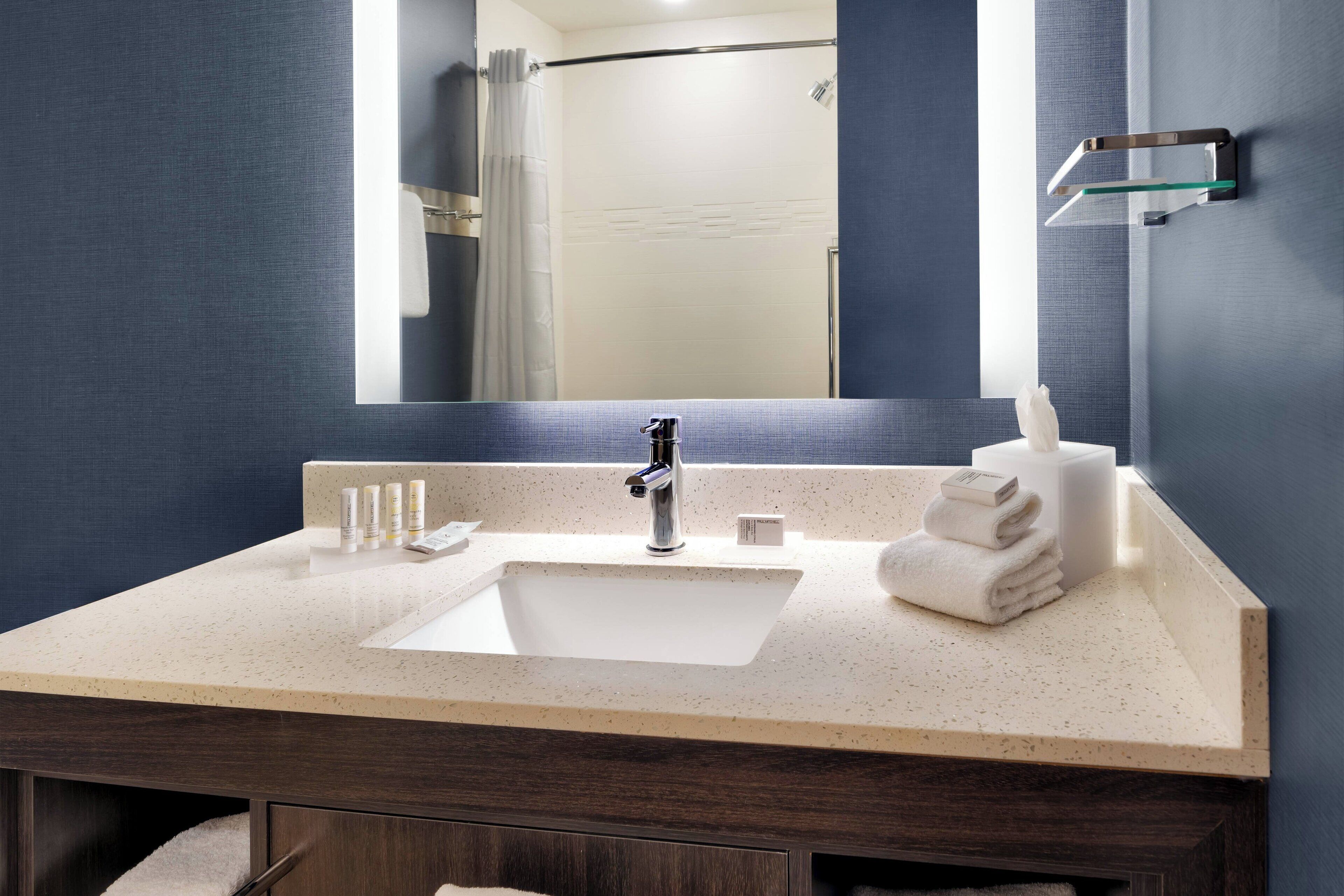 free toiletries, hair dryer, towels, soap