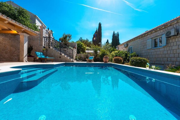 A heated pool