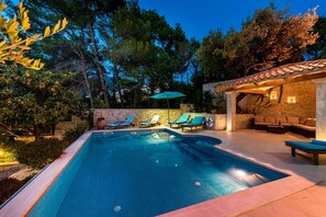 A heated pool