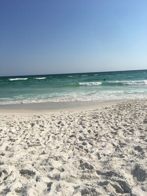 Beach nearby, sun-loungers