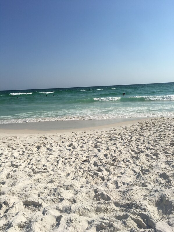 Beach nearby, sun-loungers