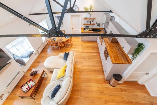 TV, foosball, books, streaming services