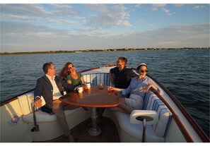 Outdoor dining - LUXURIOUS NEW Harbor View Home with Hinckley Yacht! (Nantucket)