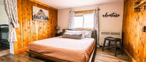 1 bedroom, iron/ironing board, travel crib, free WiFi