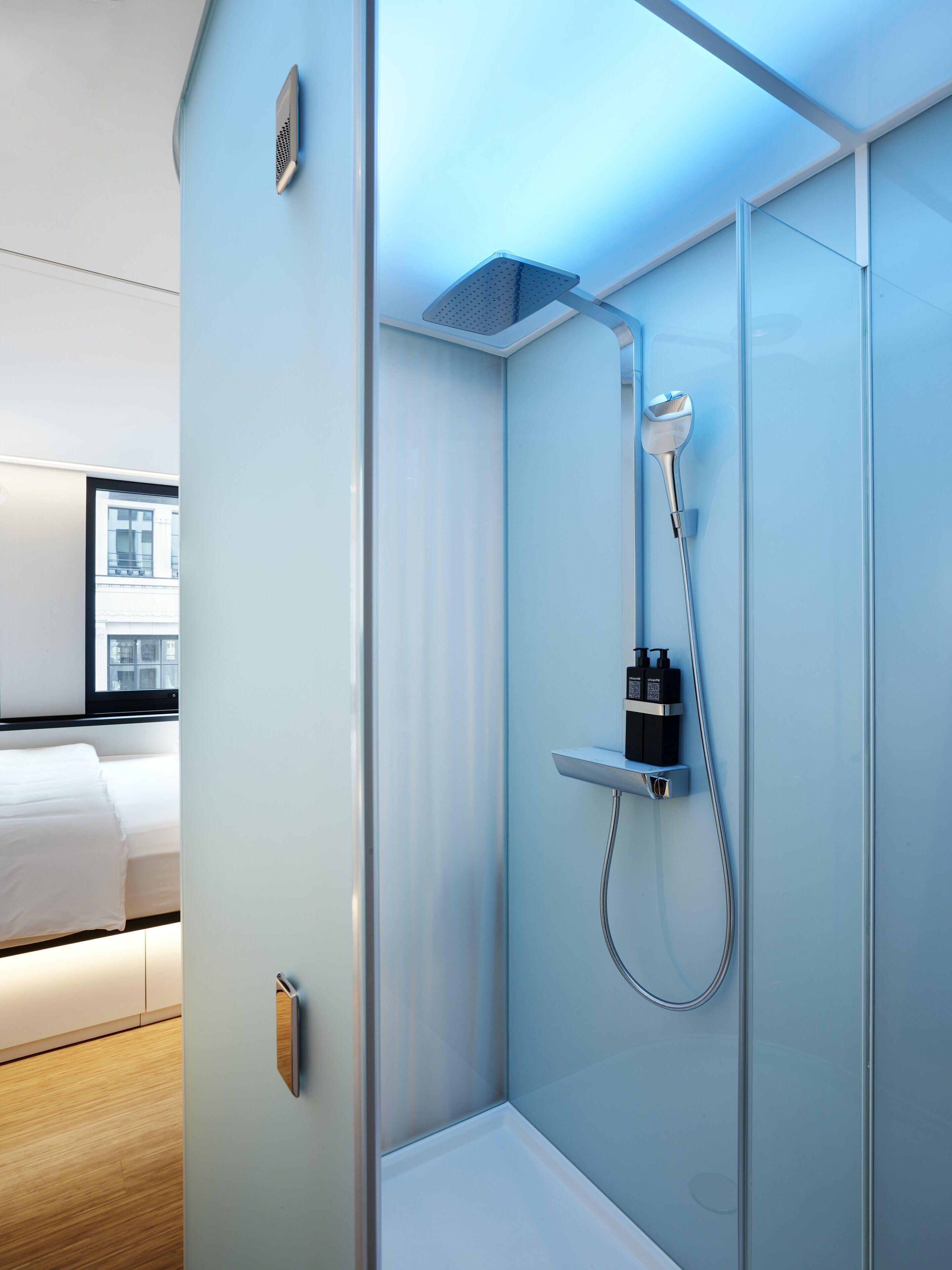 room, 1 king bed | bathroom shower