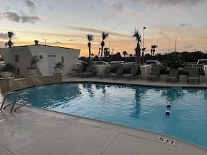 Outdoor pool, a heated pool