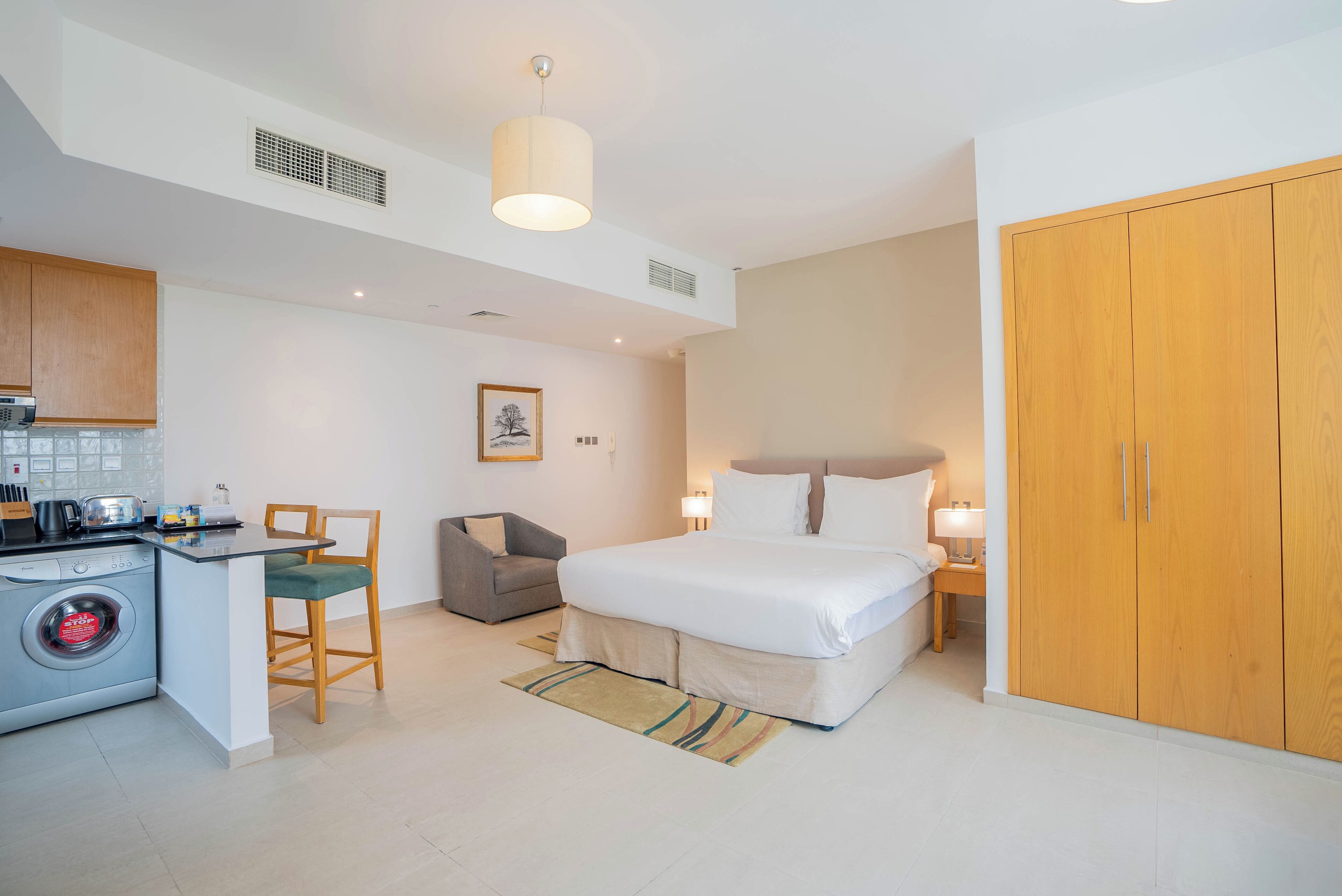 deluxe studio | 1 bedroom, egyptian cotton sheets, premium bedding, down duvets