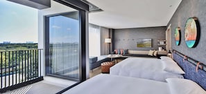 Blackout curtains, soundproofing, free WiFi, bed sheets