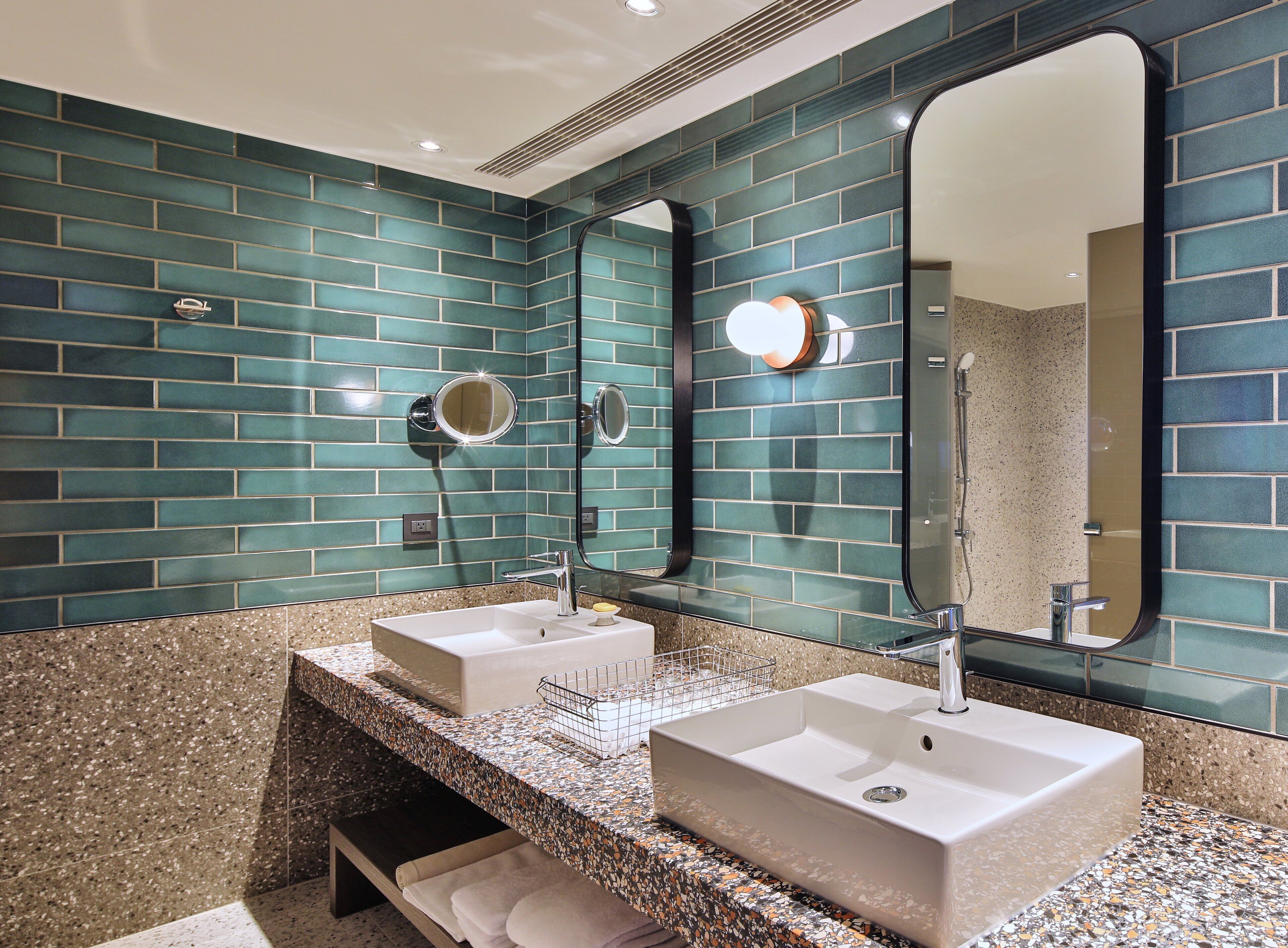 shower, hair dryer, slippers, bidet