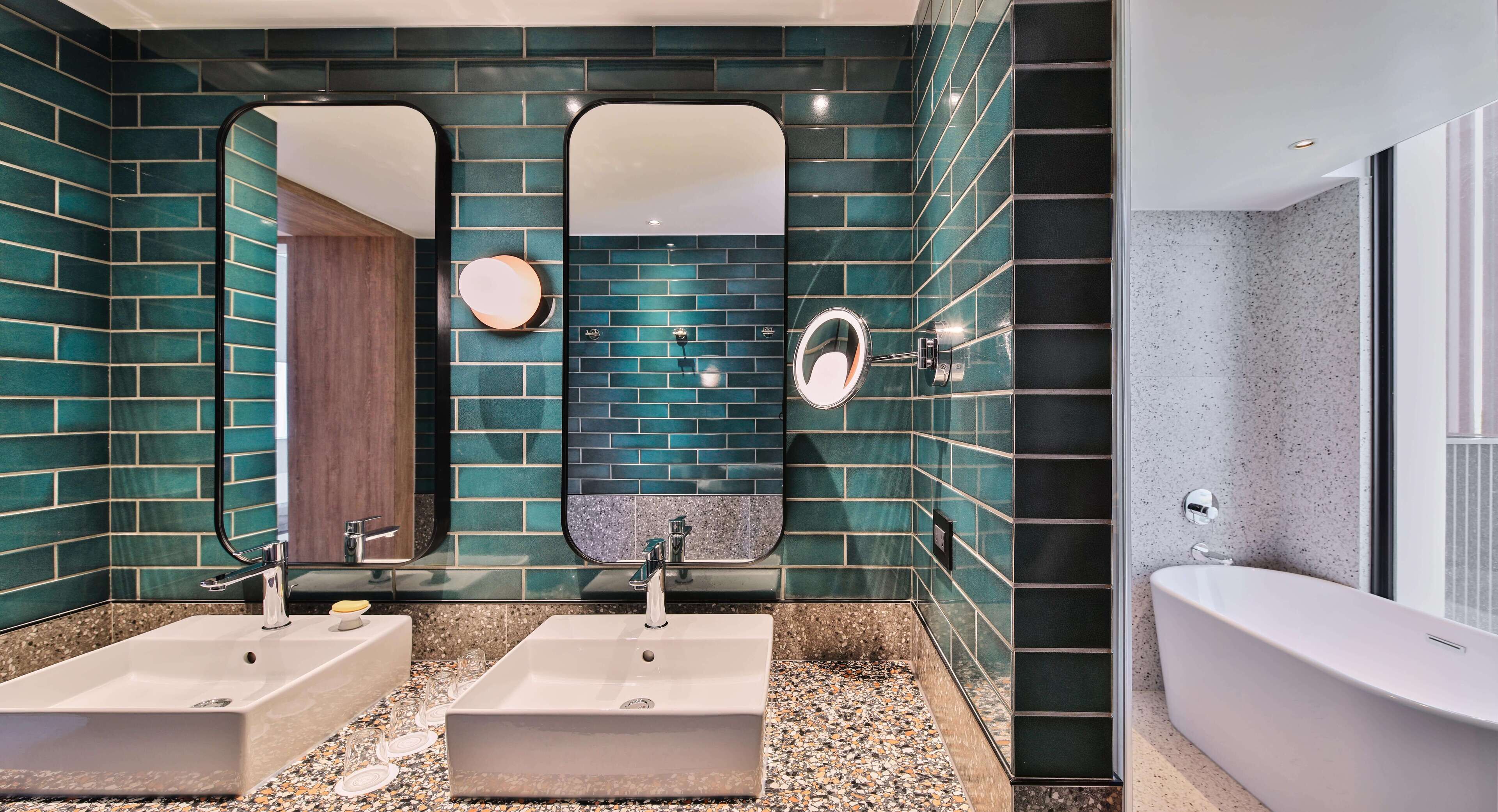 shower, hair dryer, slippers, bidet