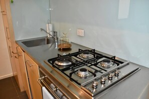 Oven, stovetop, dishwasher, cookware/dishes/utensils