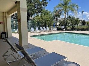 Outdoor pool, a heated pool