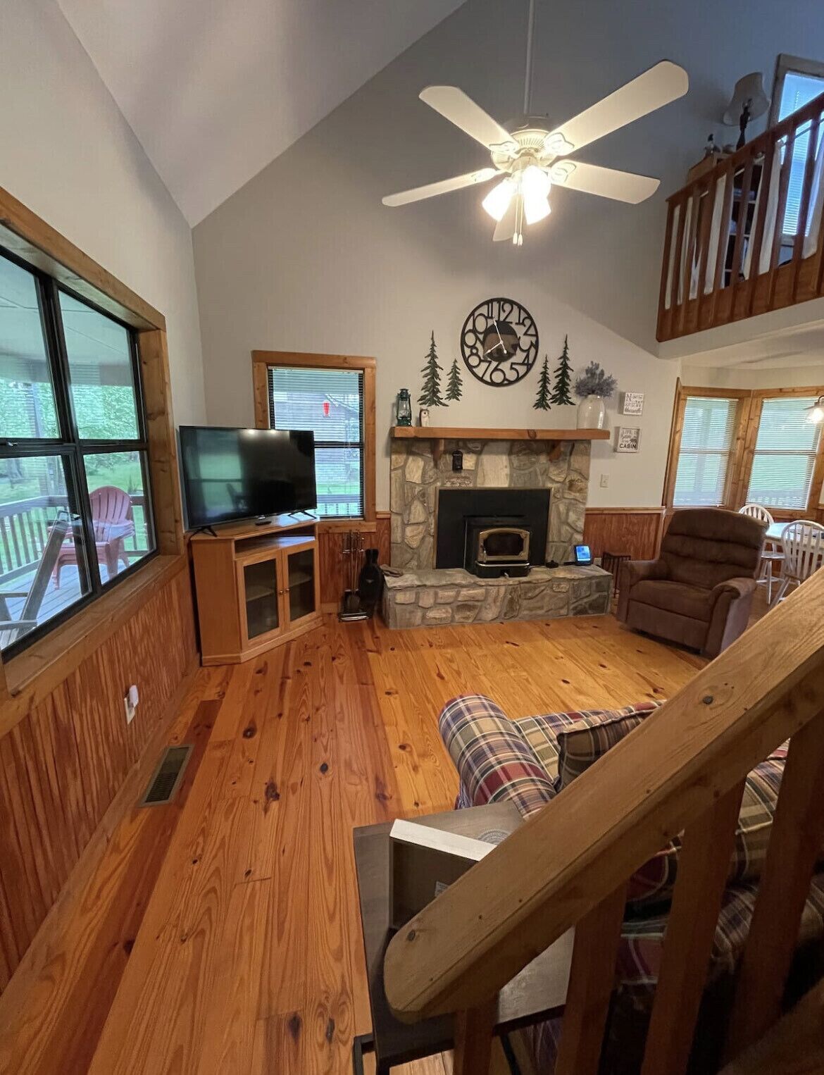 Smart TV, fireplace, video games, foosball