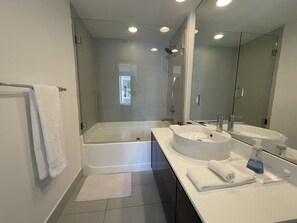 Hair dryer, towels