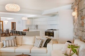 TV, fireplace - Luxury Villa Sounds of Nature with Pool (Selca)