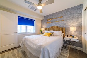 2 bedrooms, desk, iron/ironing board, travel cot