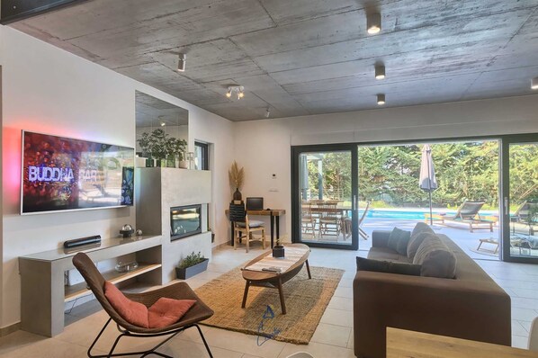 Smart TV, video-game console, DVD player, books