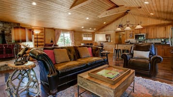 Télévision, baby-foot, table de tennis de table, livres