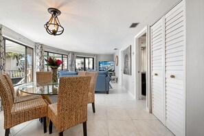 open floor plan with dining and living room