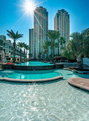 A heated pool - Stunning Gulf-View 10th Floor Unit- 2BR/2BA - Sleeps 6 - Temp-Controlled Pool (South Padre Island)