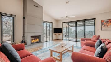 Smart TV, fireplace