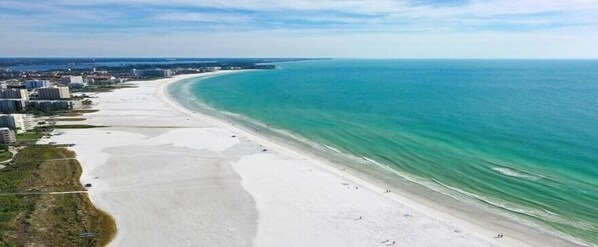 Beach nearby, beach umbrellas