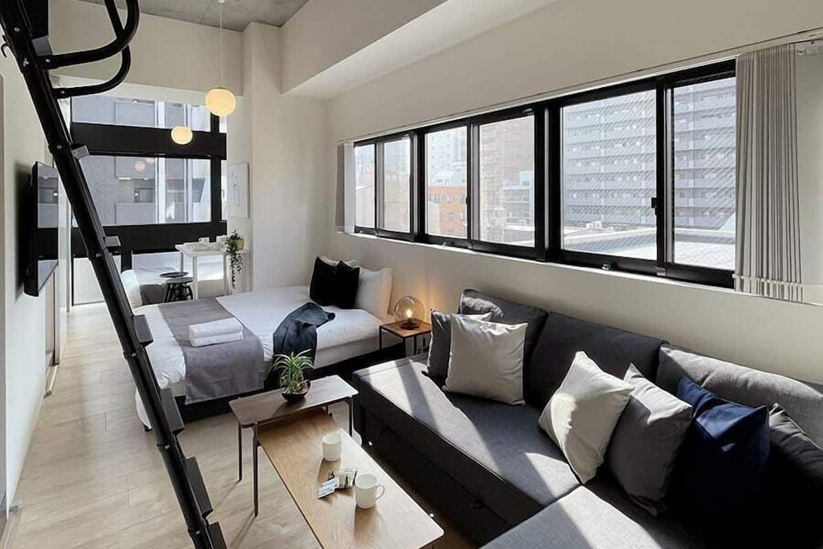 Deluxe appartement, 1 slaapkamer, niet-roken, uitzicht op stad (bHotel Nekoyard 402) | 1 slaapkamer, een strijkplank/strijkijzer, babybedden, gratis wifi