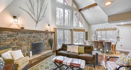 Allergy-free lakefront home with private beach, water views, firepit, & AC