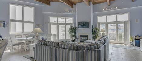 Fireplace, DVD player