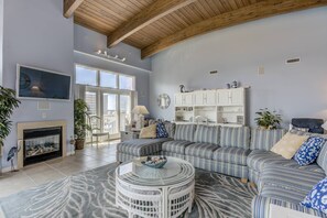 Fireplace, DVD player